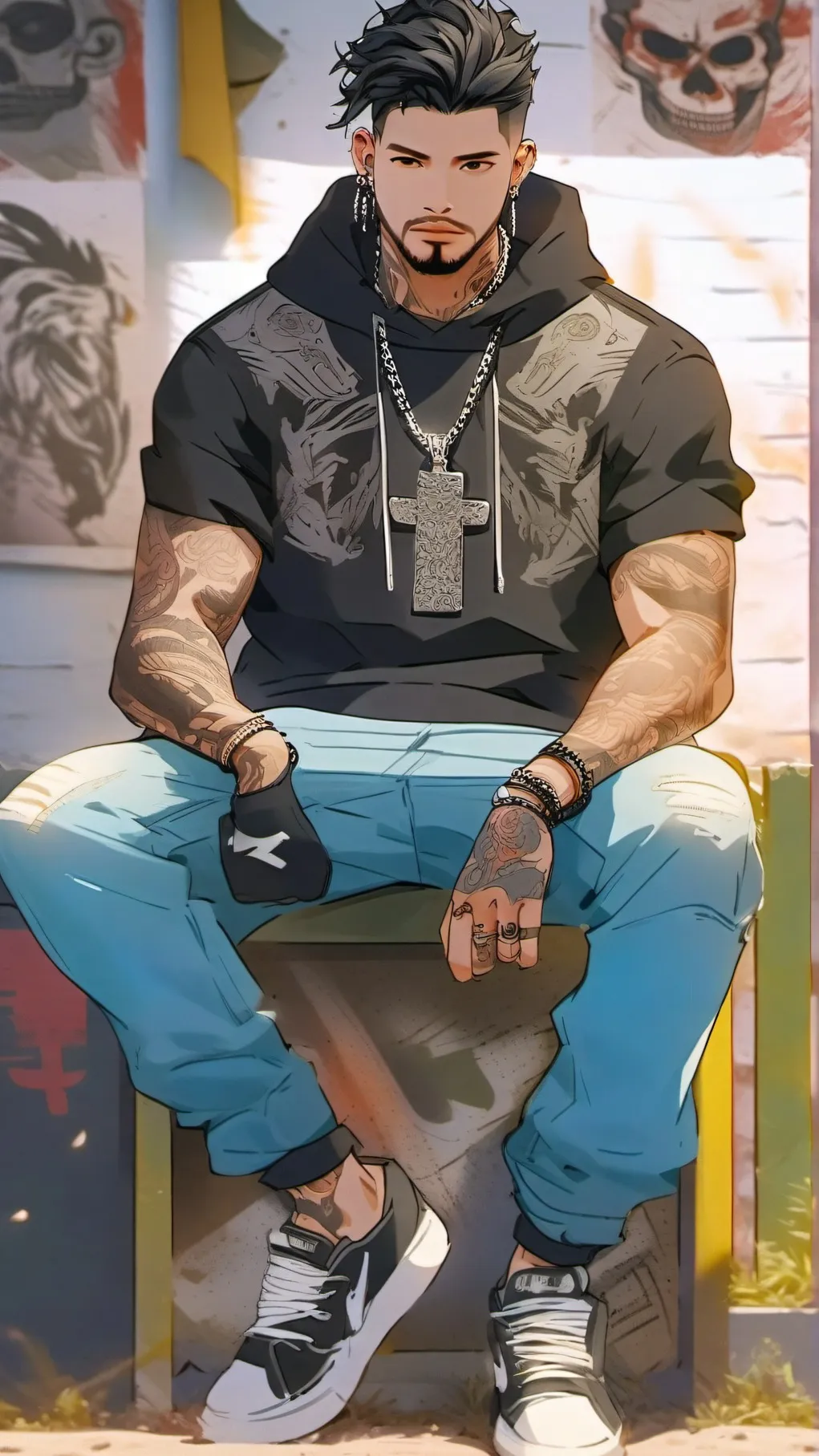 ai character: Trace background