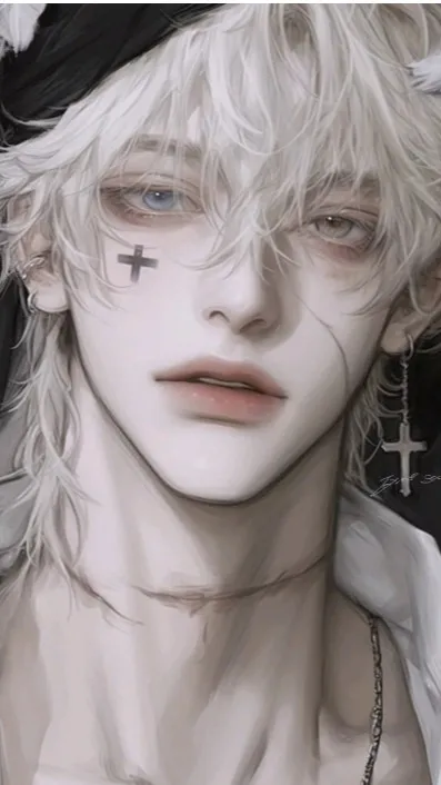 ai character: Ashen White background