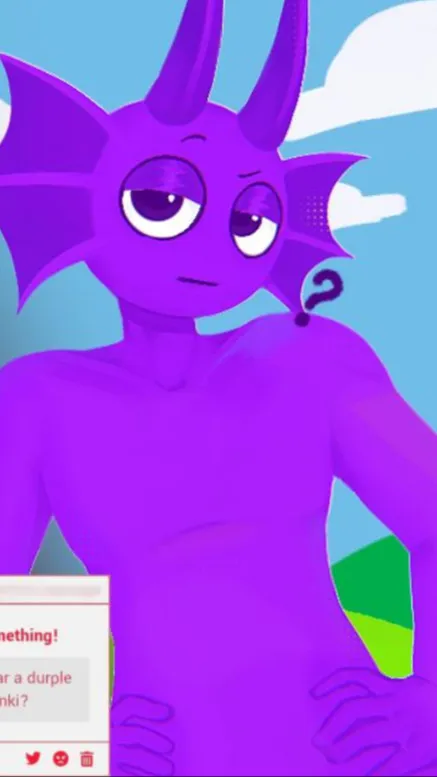 ai character: durplethisisnotcan background