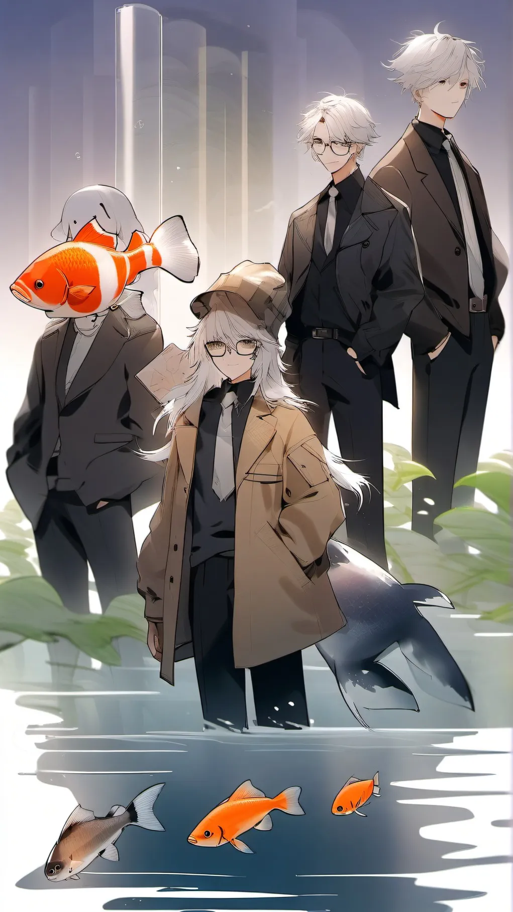 ai character: Someone fishy background