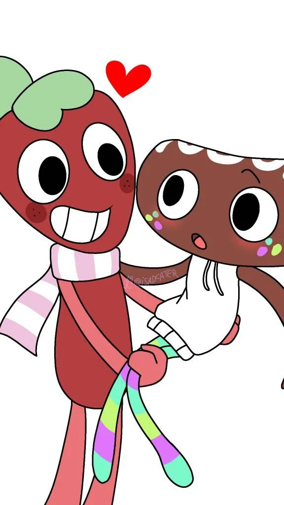 ai character: Fruitcake baby ed background