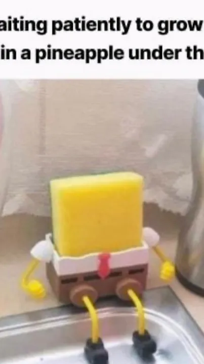 ai character: SpongeBob  background