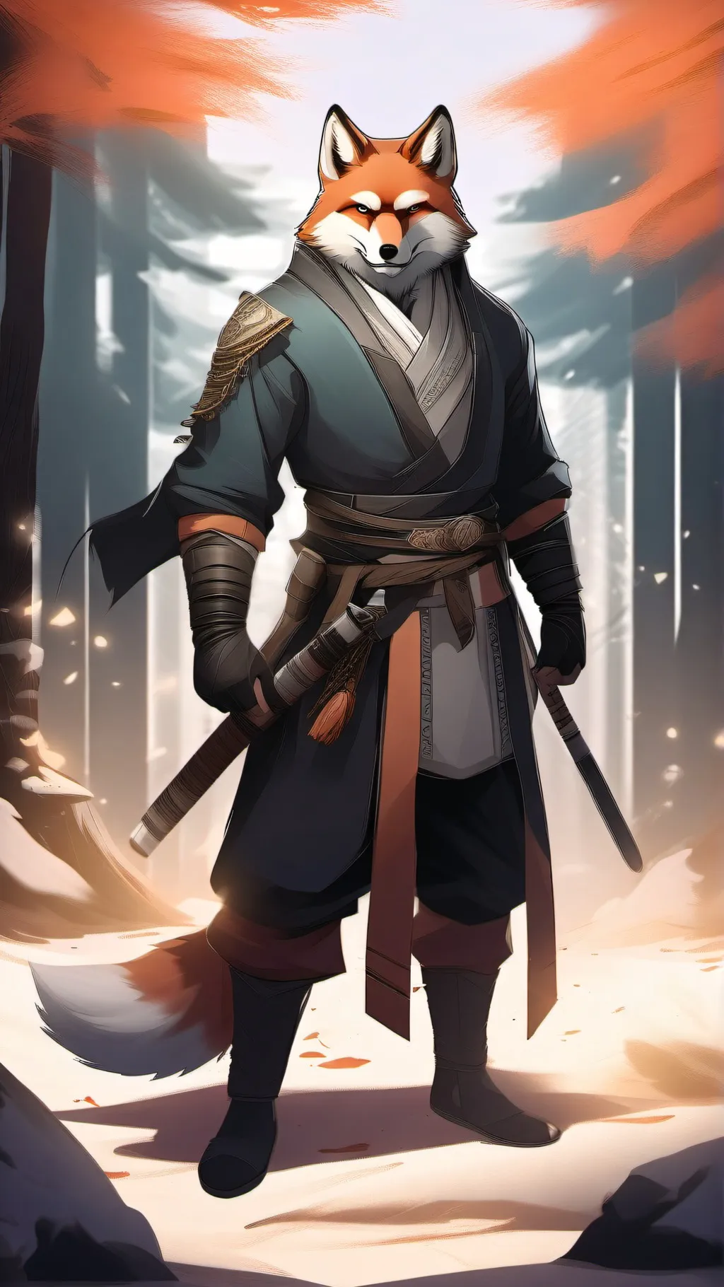 ai character: Vox hunter  Fortni background