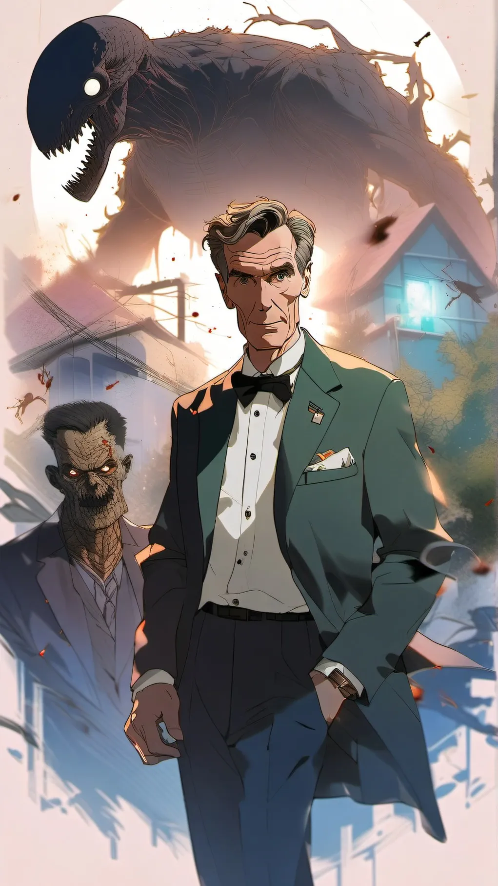 ai character: bill Nye  background
