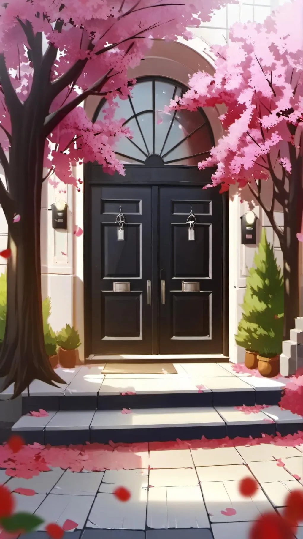 ai character: Magic door background