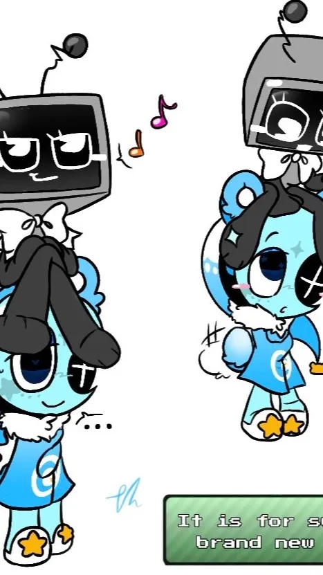 ai character: Vee riding astro  background