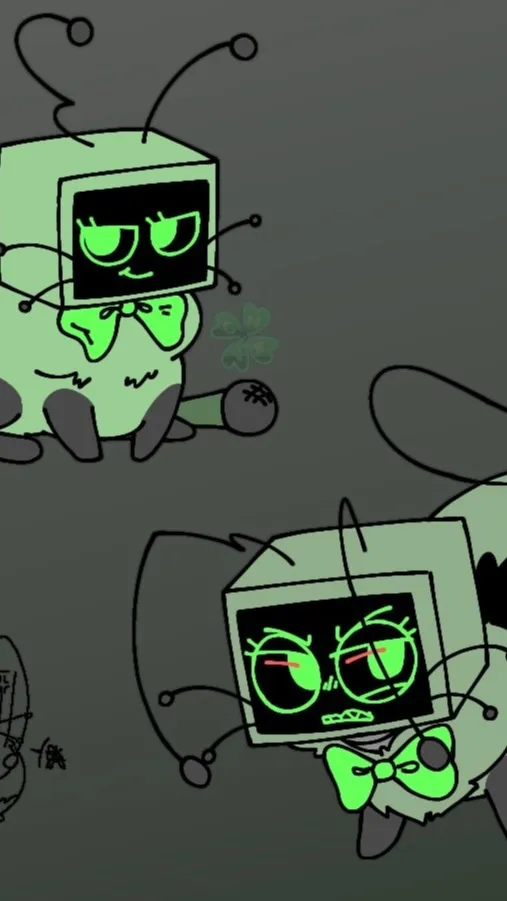 ai character: Twisted vee cat background