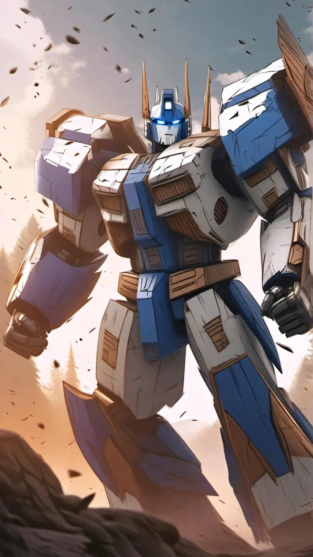 ai character: mega prime  background