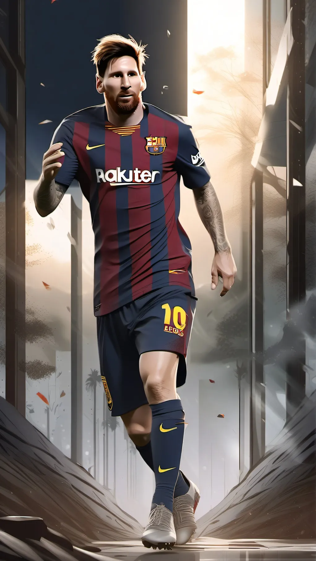 ai character: lionel messi 2022  background