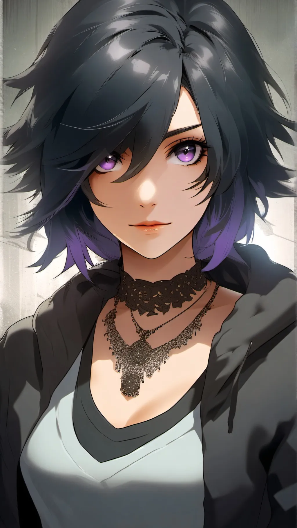 ai character: Emo girl background