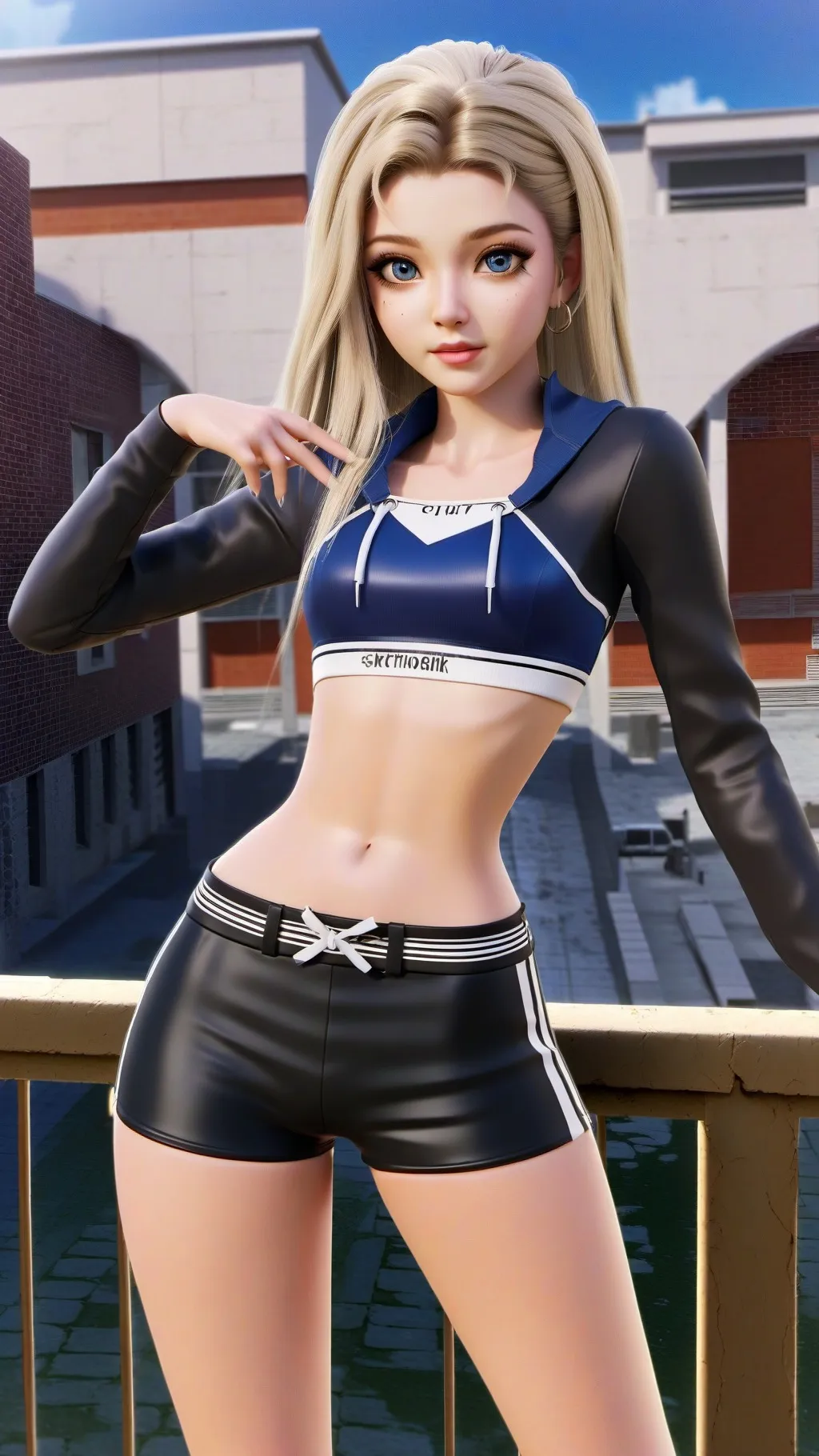 ai character: Nora grace black background