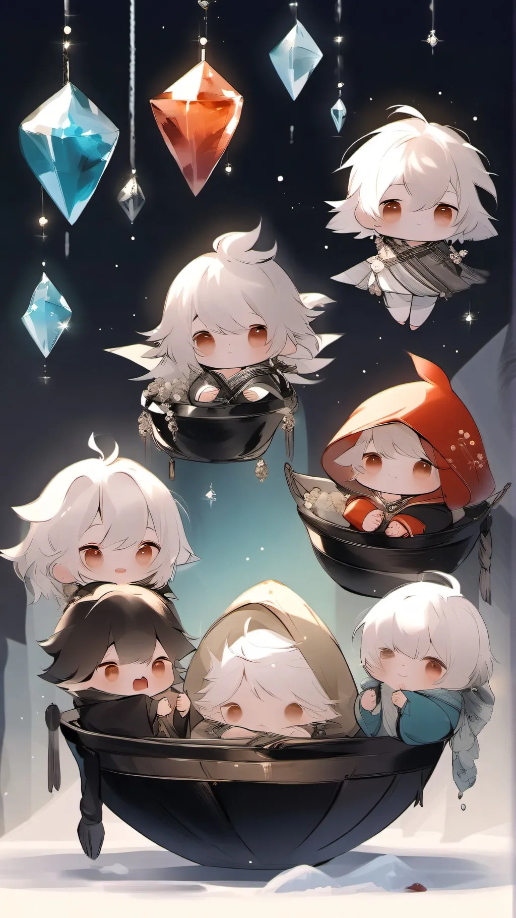 ai character: Crystal Babies  background