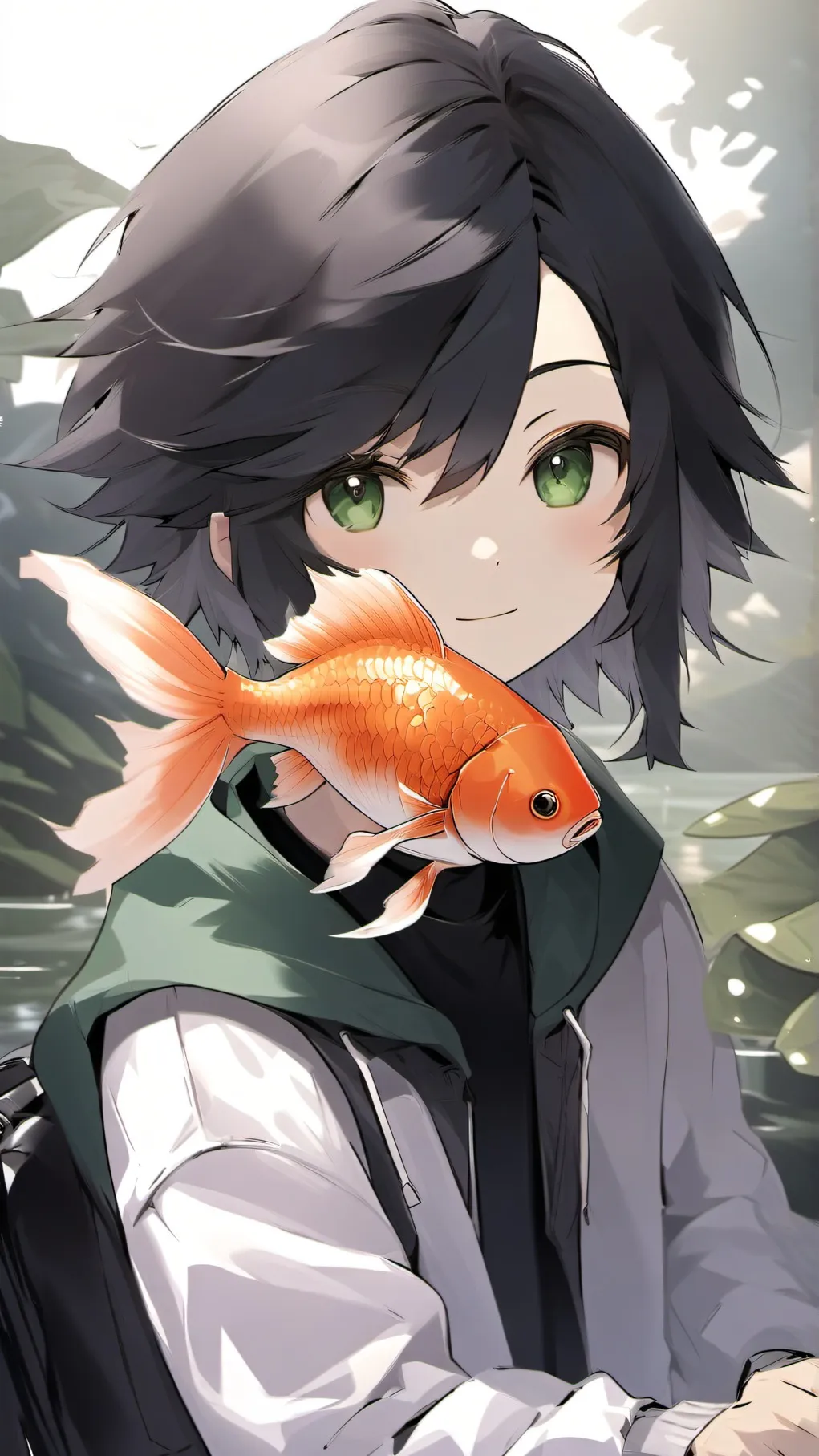 ai character: DarwinxGumballkiss background