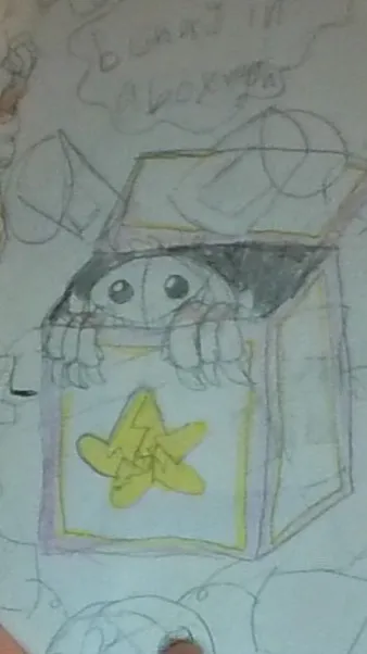 ai character: BUNNY IN A BOX background