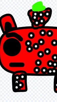 ai character: strawberry hamster background