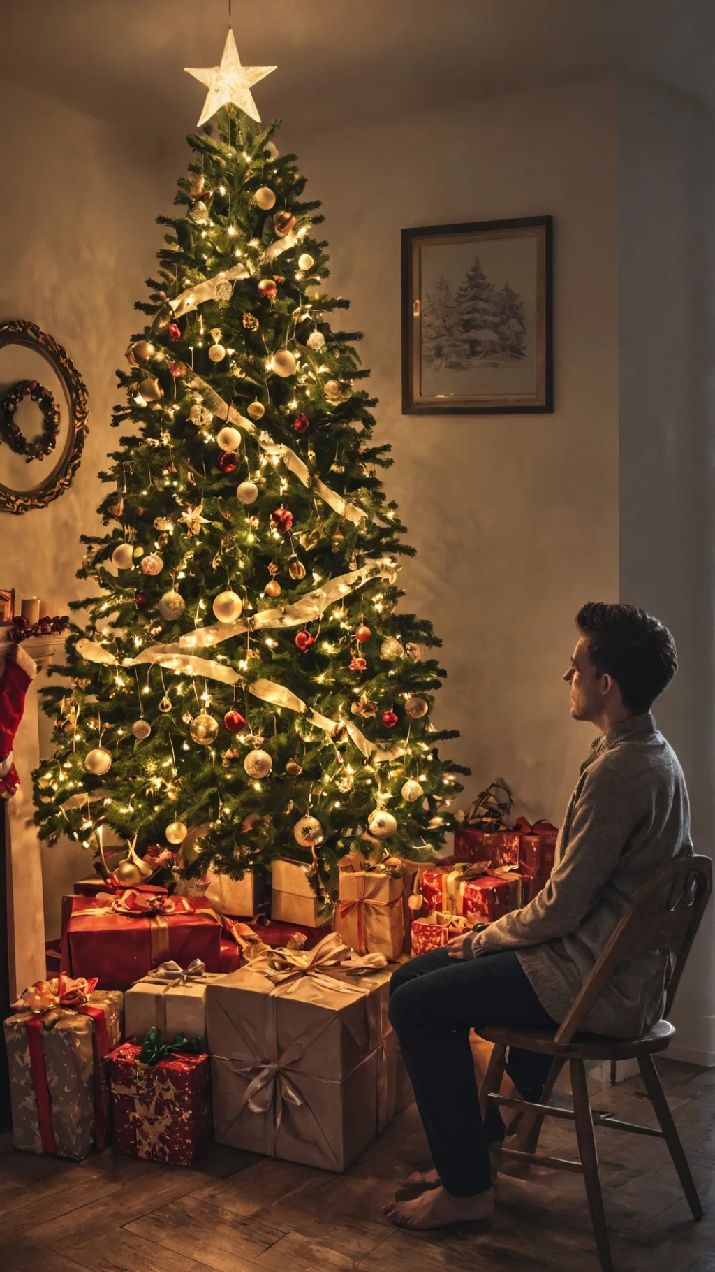 ai character: Merry Christmas! background