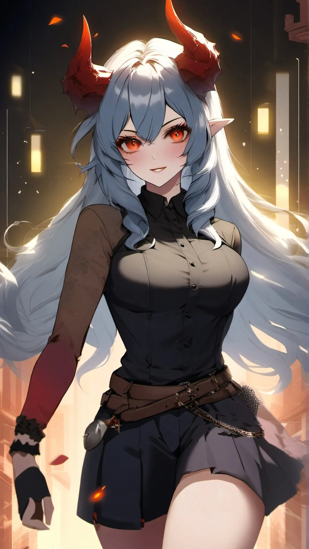 ai character: Demon Girl background