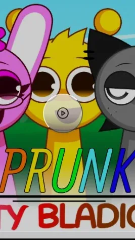 ai character:  Sprunki city  background