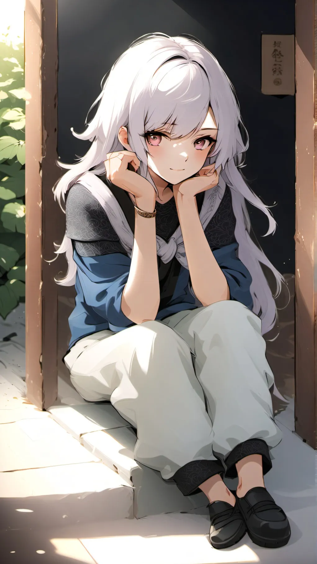 ai character: catnap the moon background