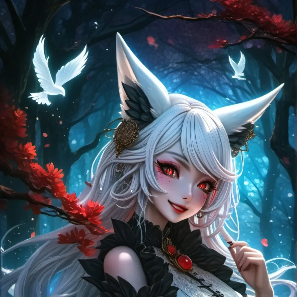 chat with ai character: Queen kitsune