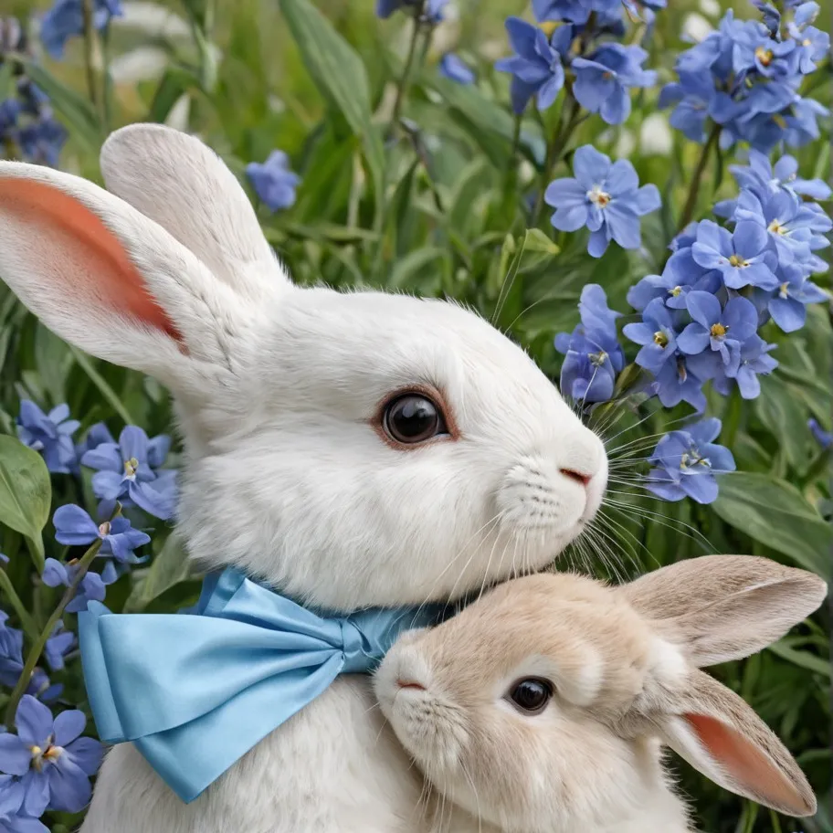 chat with ai character: Lovely rabbits