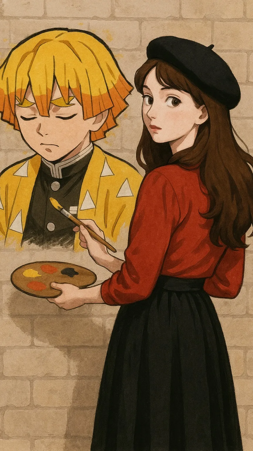 ai character: Amy ( the painter) background