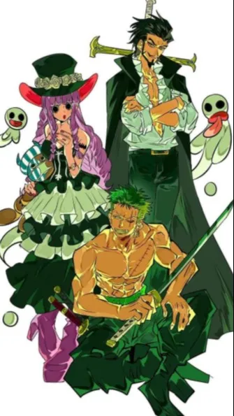 ai character: per, zoro, mihawk! background