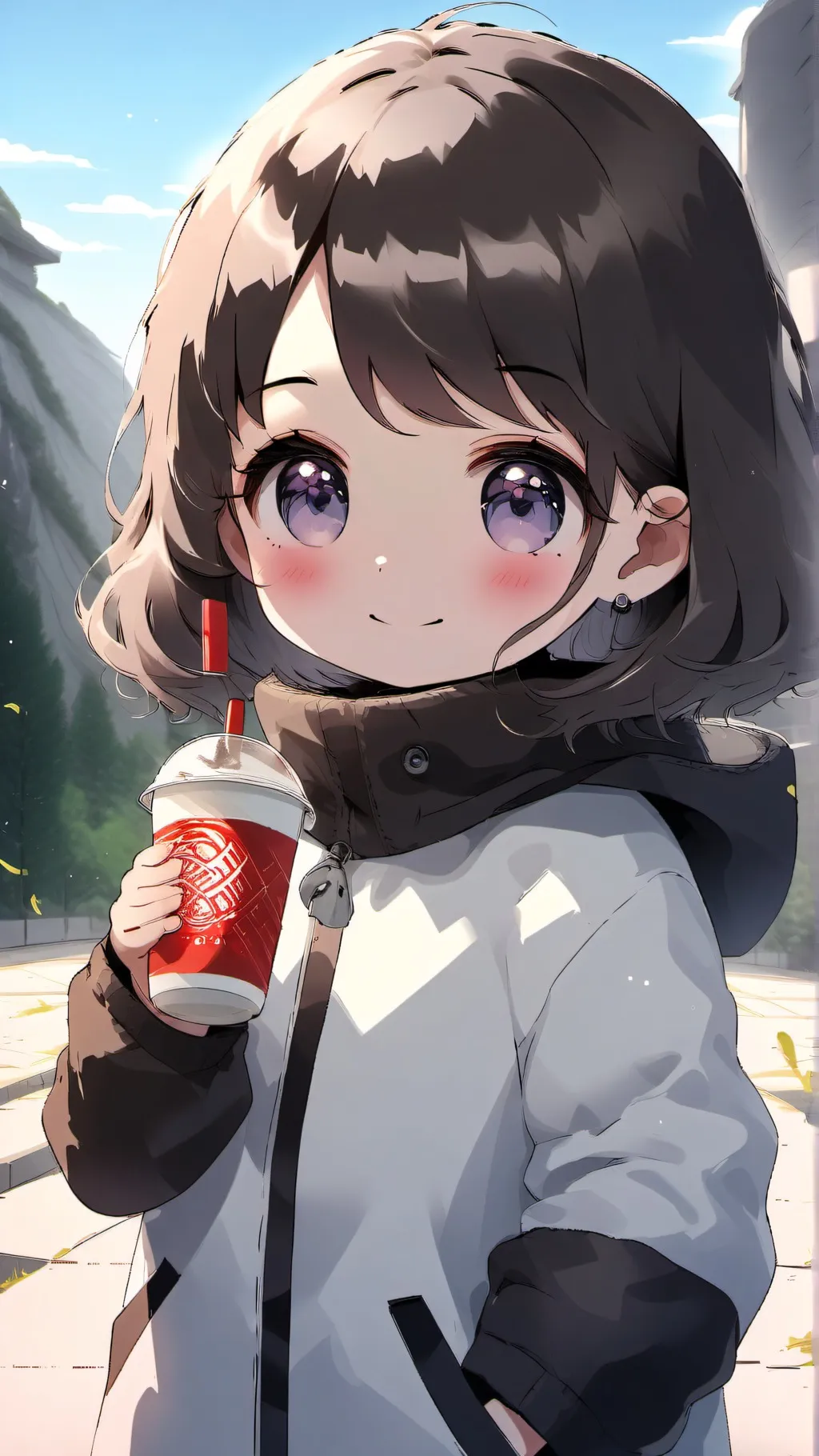 ai character: Lovely baby girl background