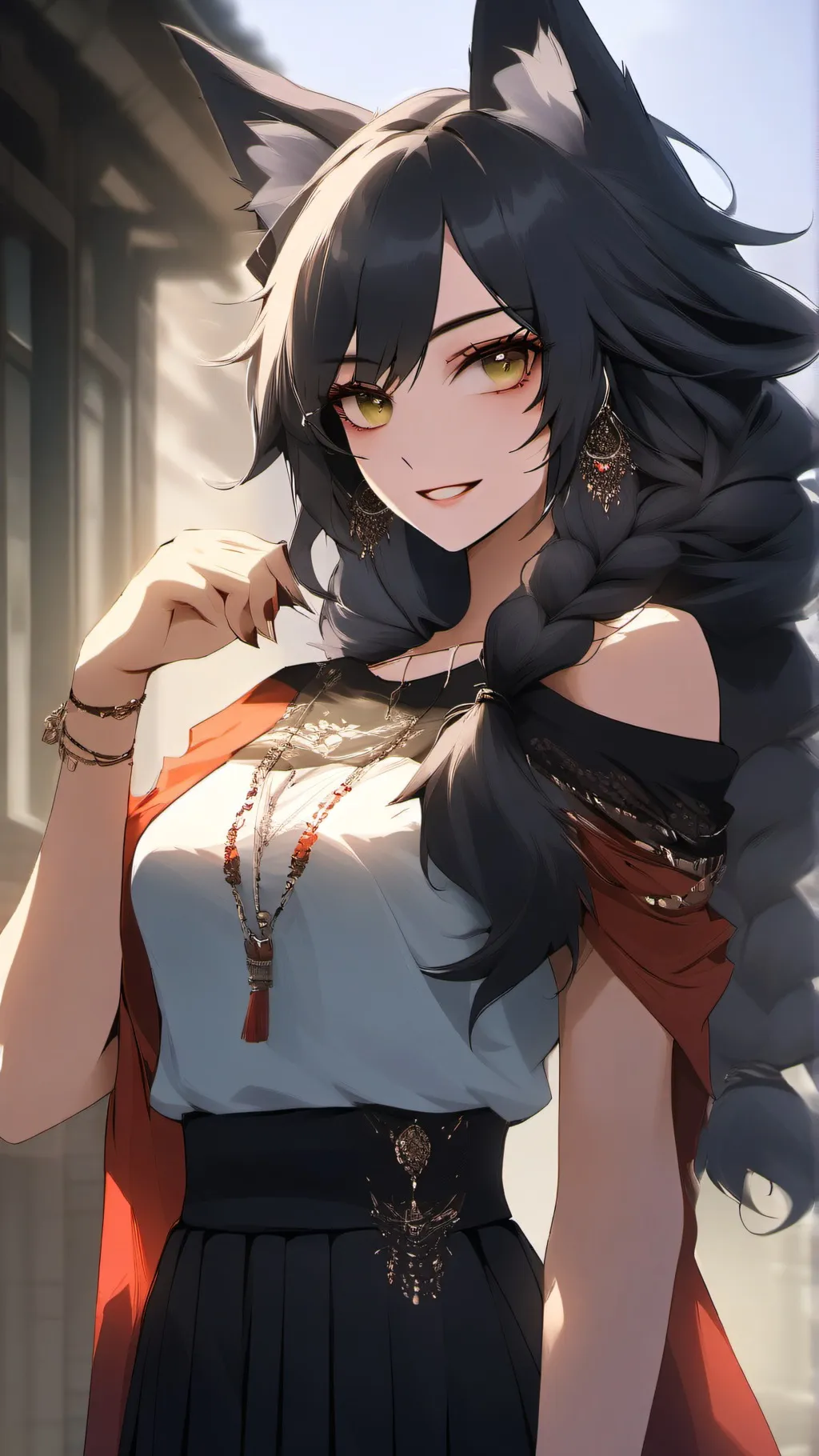 ai character: Wolfiana background