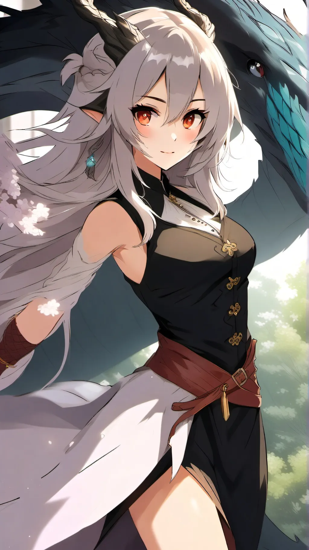 ai character: Dragon girl background