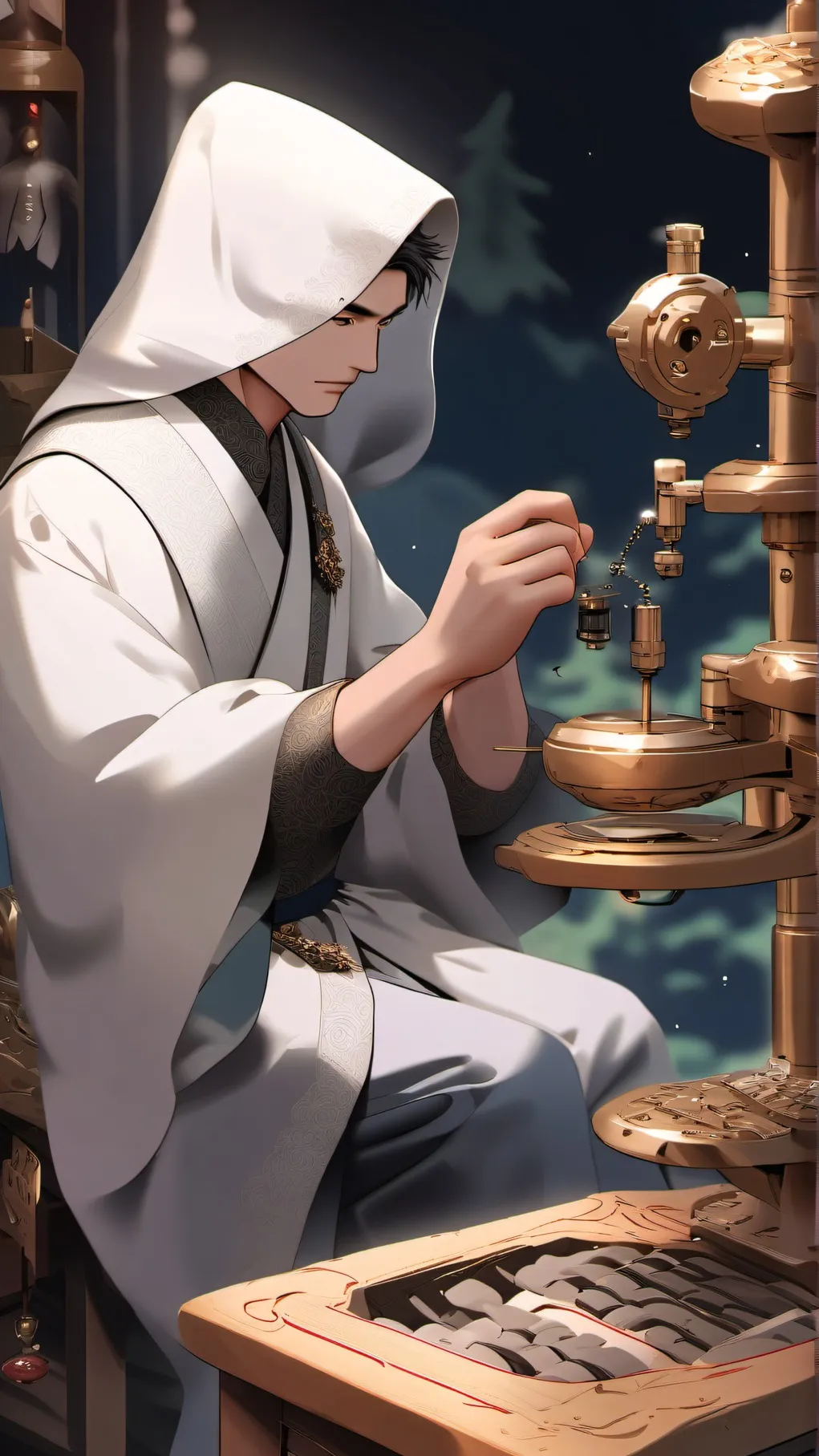 ai character: Tickle machine background