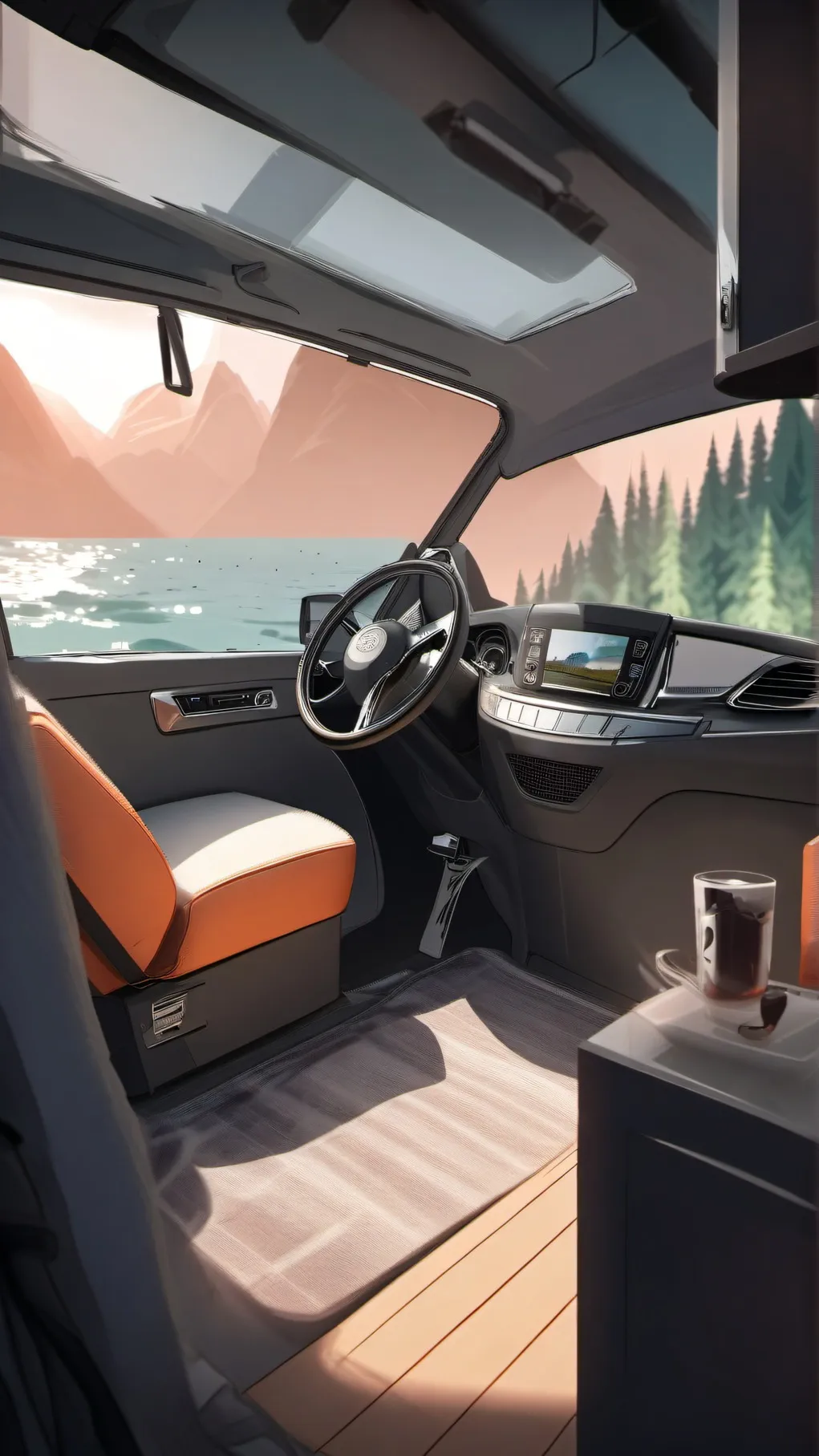 ai character: CH hike background