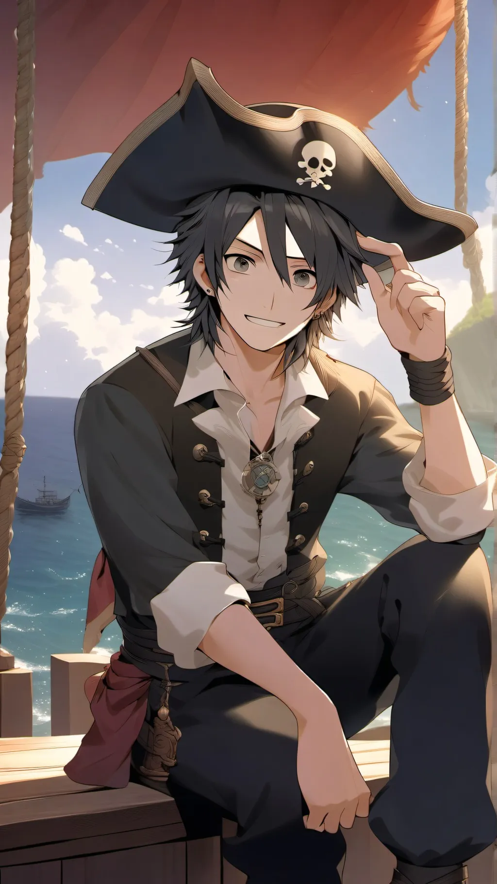 ai character: Pirate sero background