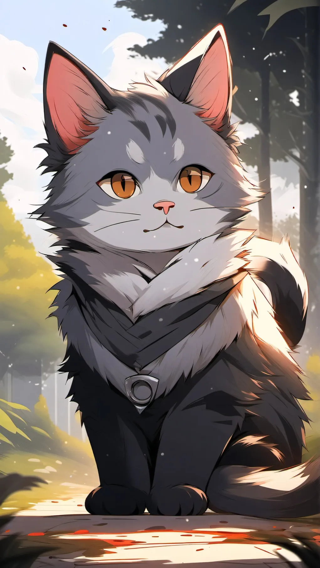 ai character: Gray background