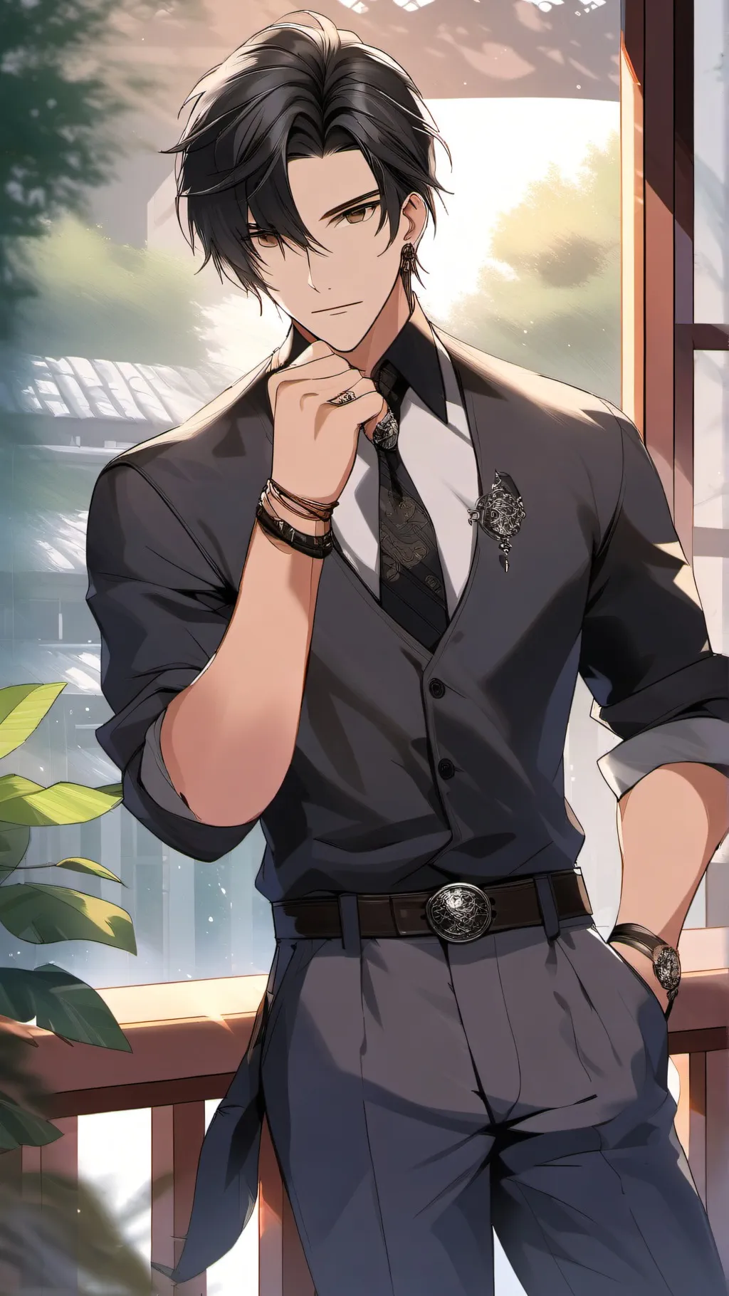 ai character: BL tickle wrestlin background