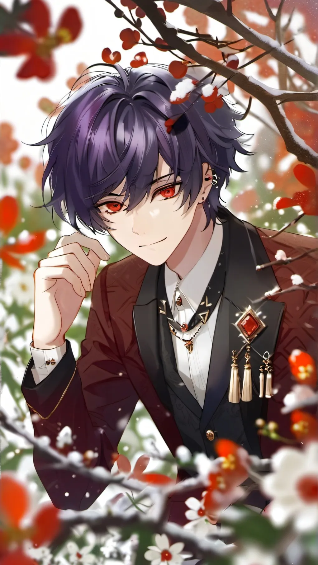 ai character: durple background