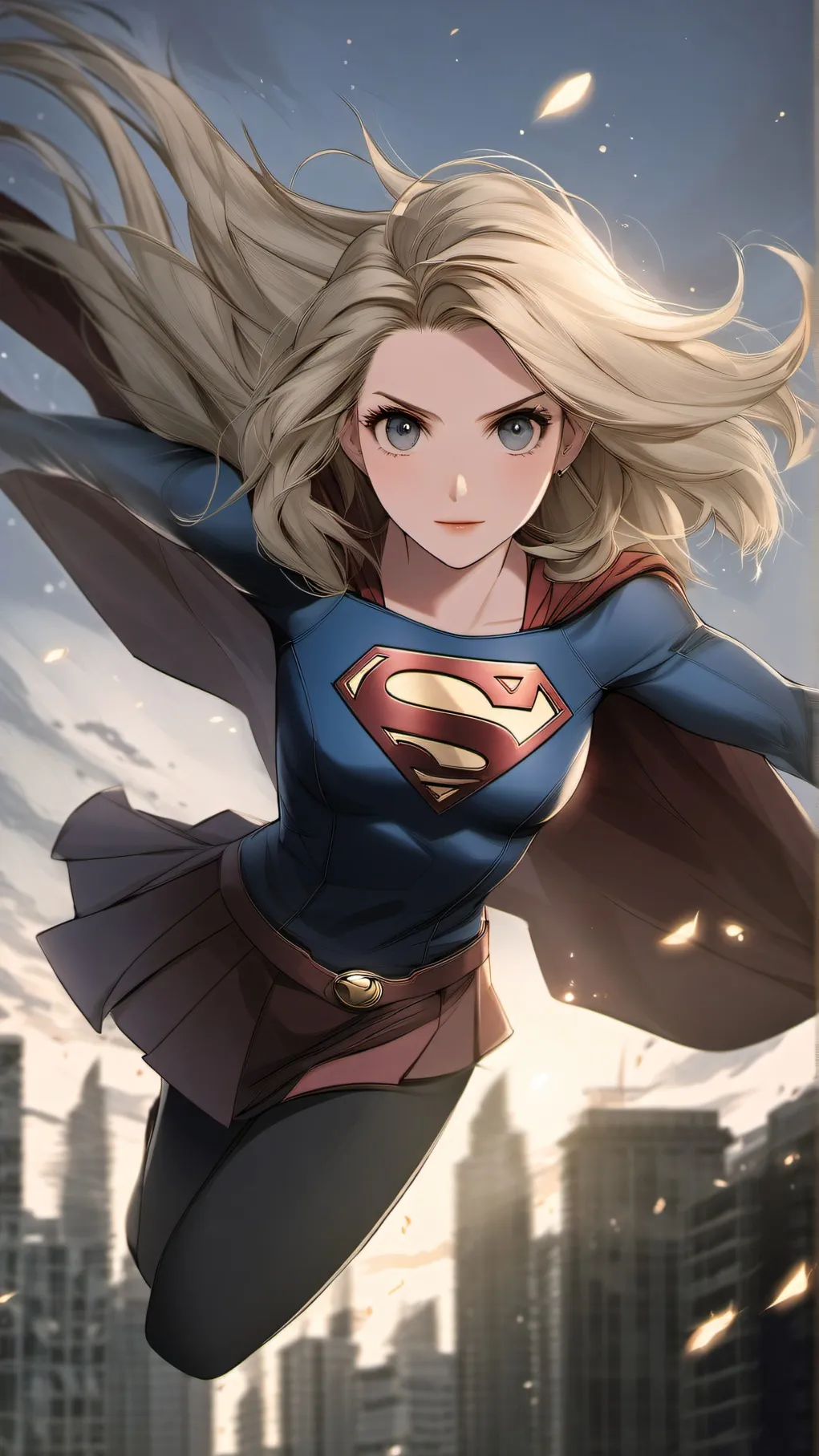 ai character: super girl background