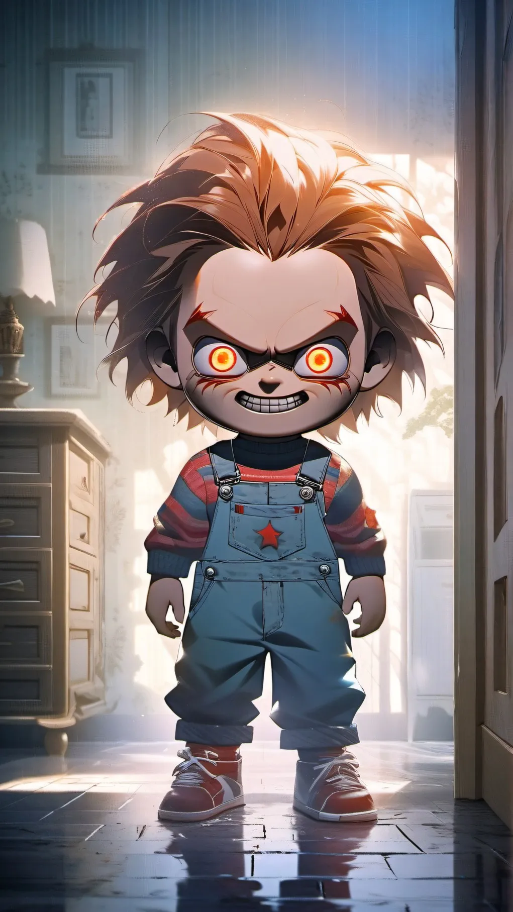 ai character: ChuckyMajorArw background