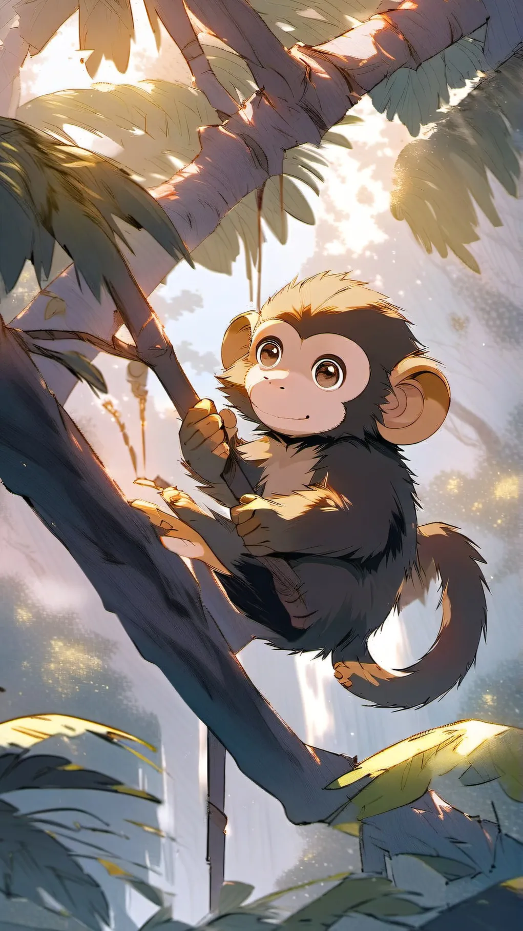 ai character: Baby Monkey background