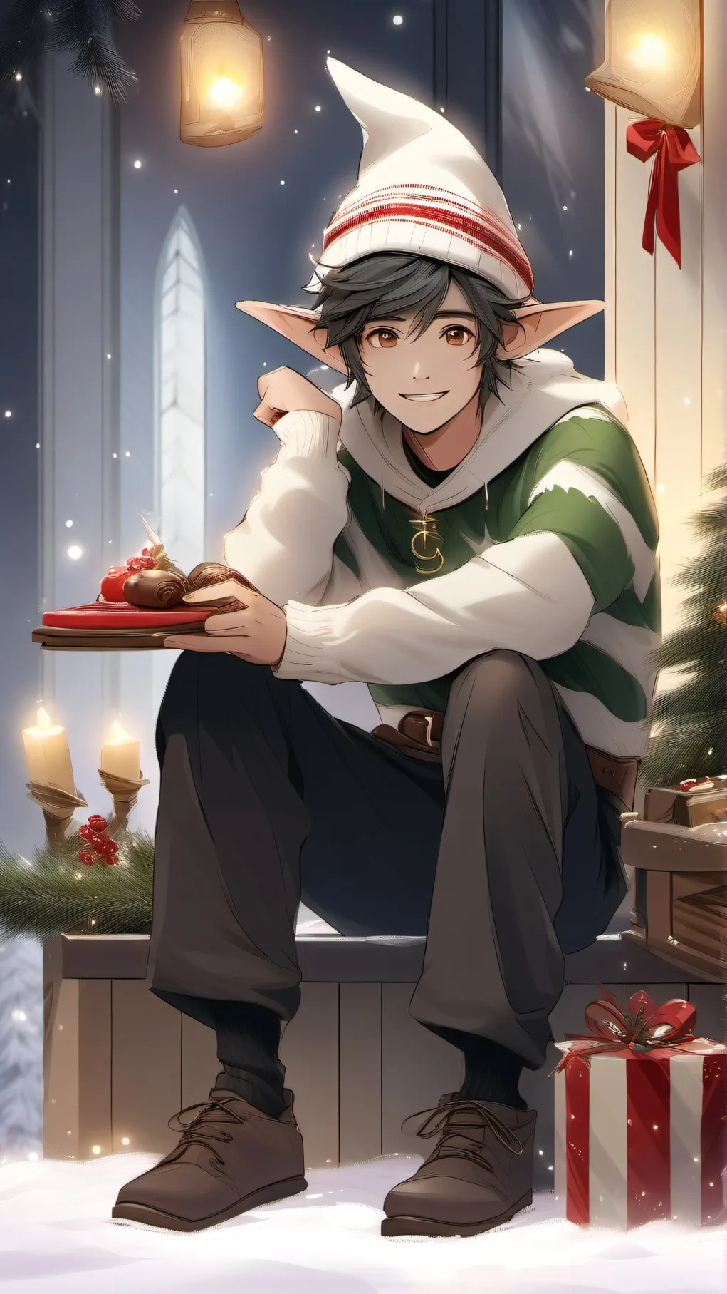 ai character: elf on the shelf  background