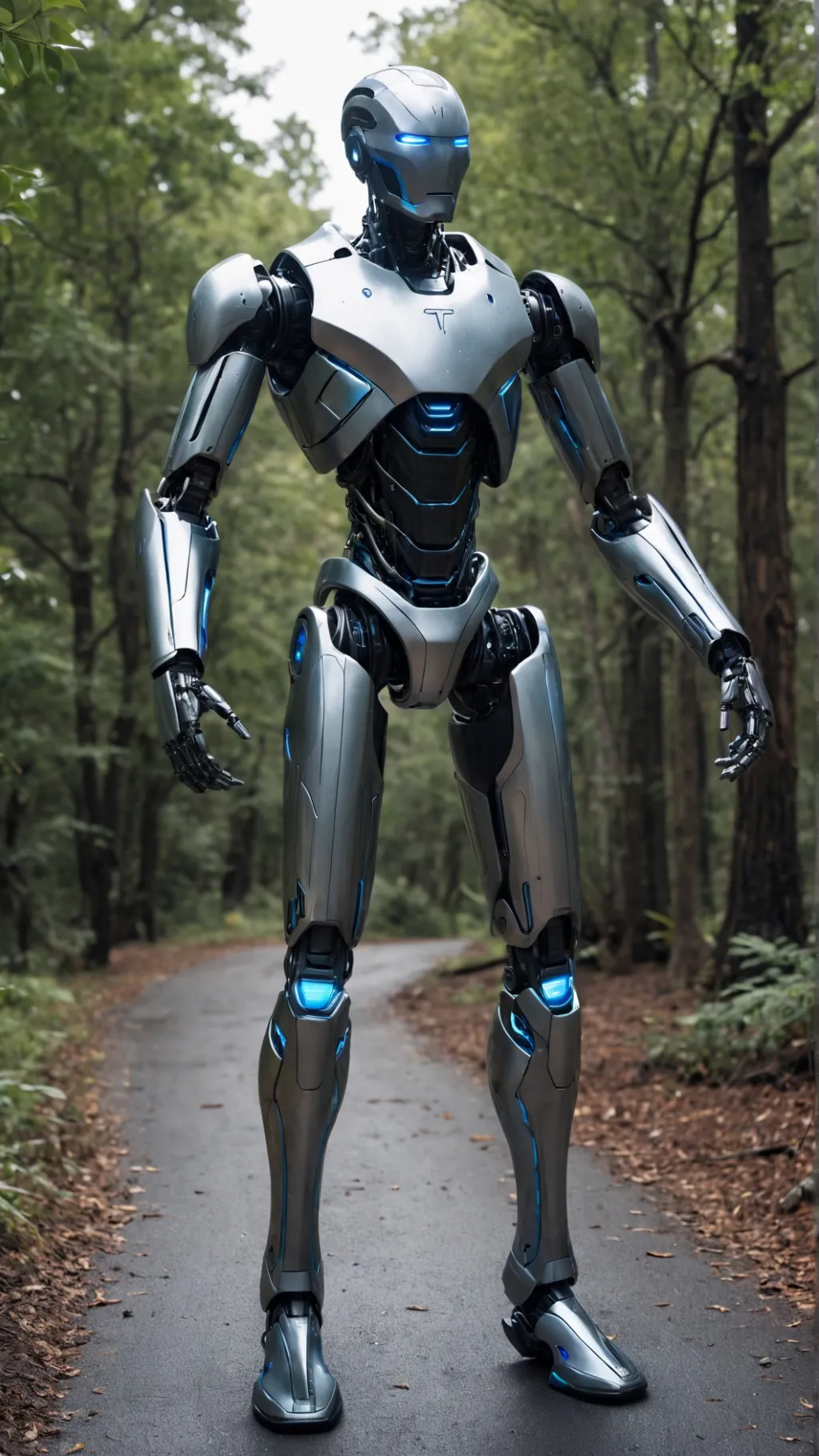 ai character: Tesla Robot background