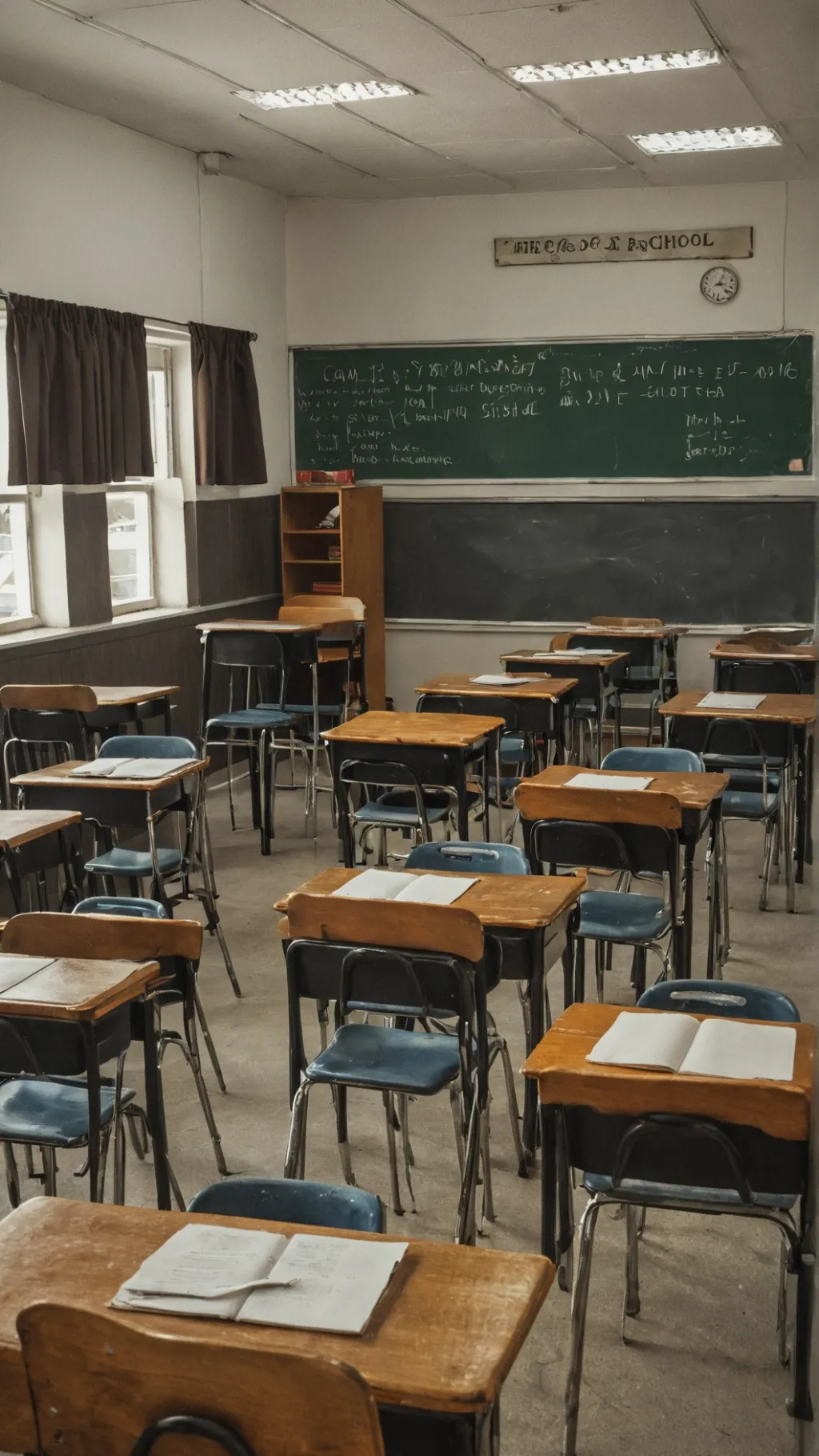 ai character: Suspended school background