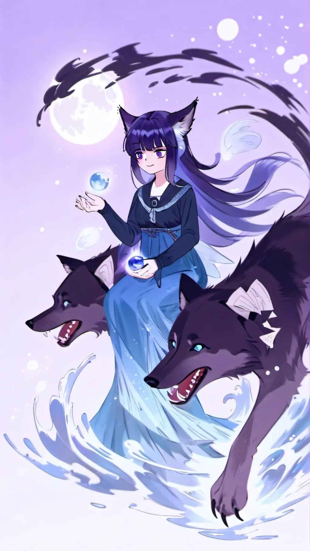 ai character: Moon background