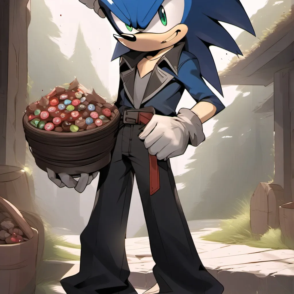chat with ai character: sonic with candy