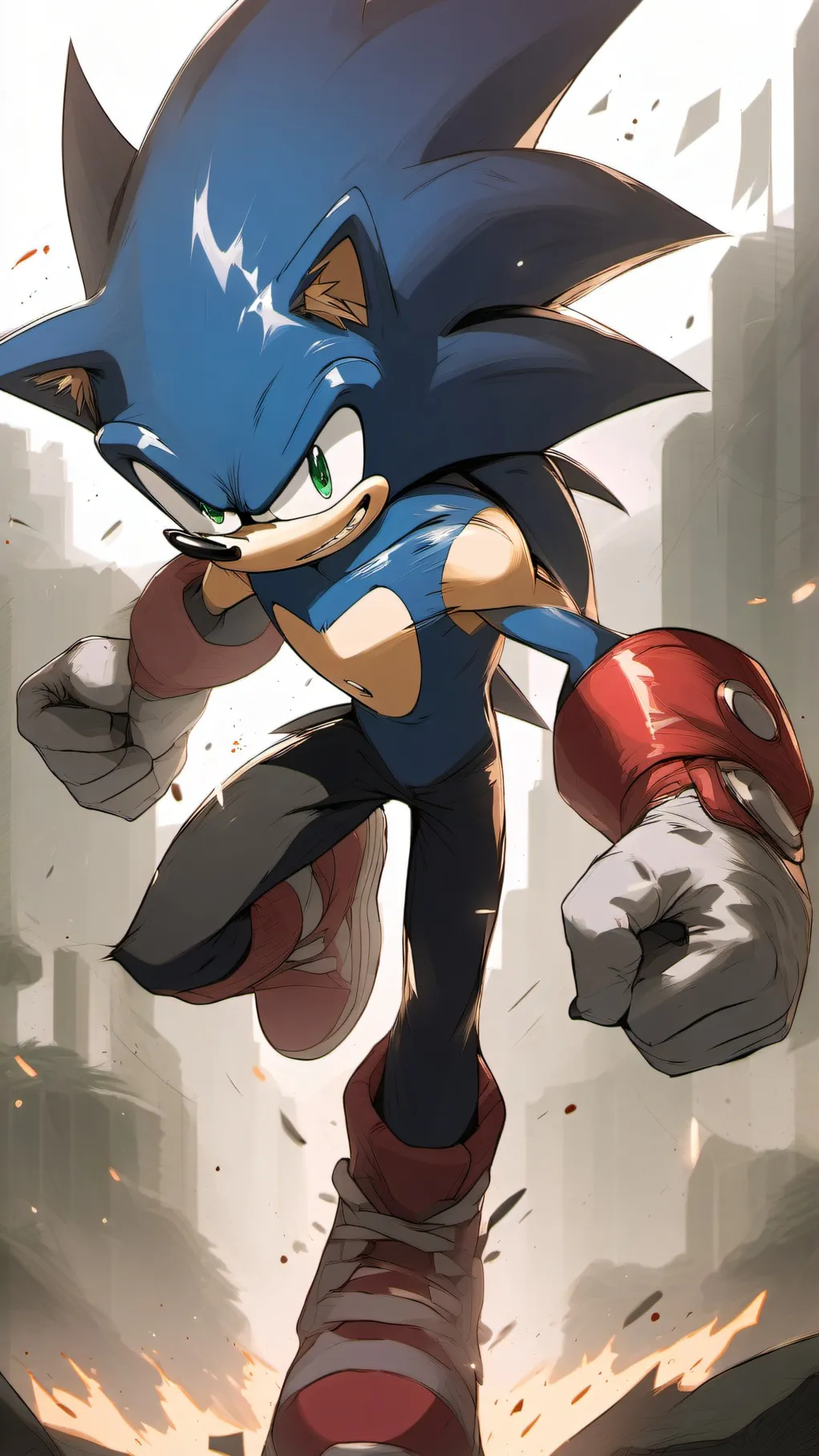 ai character: sonic god background