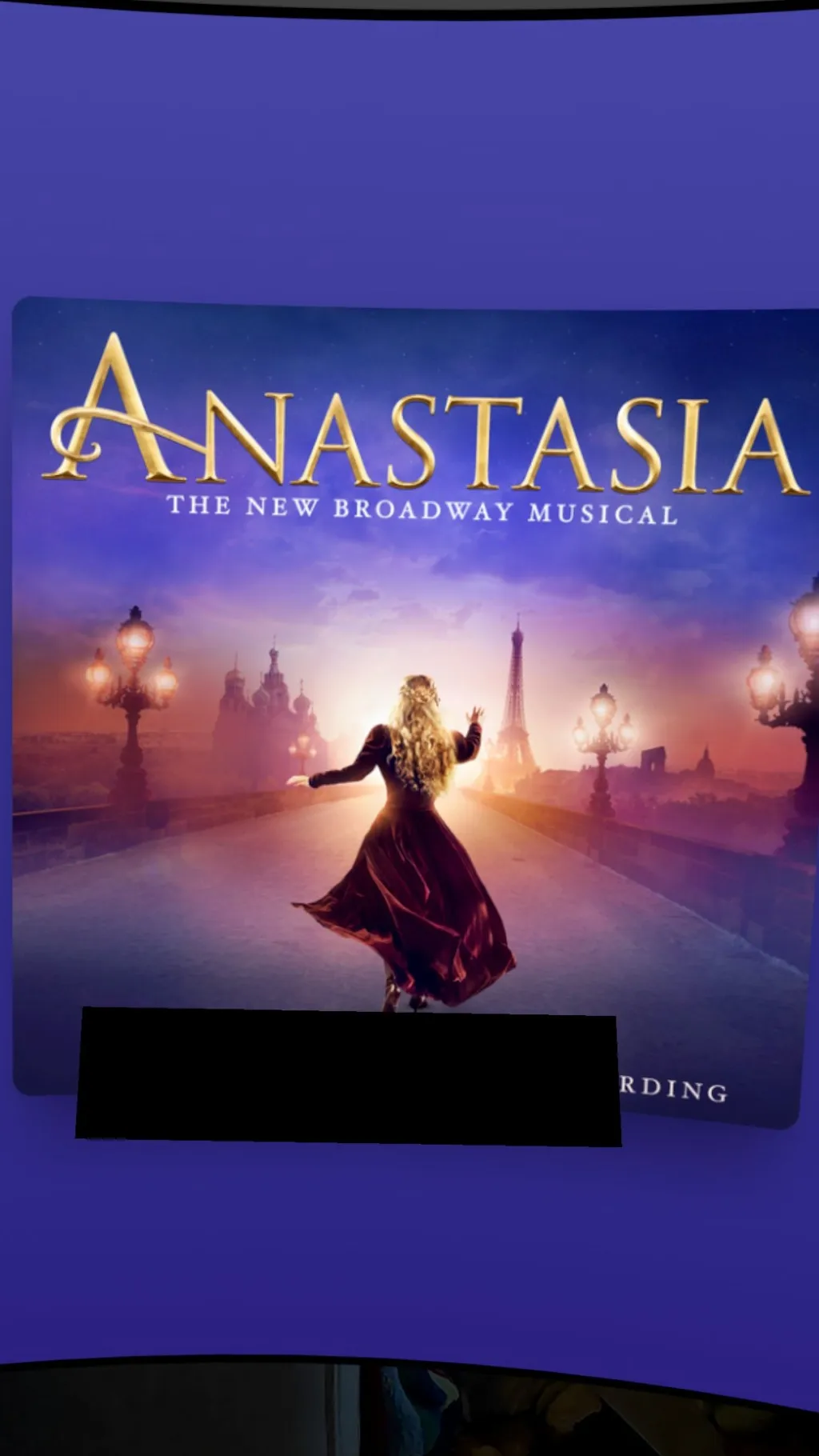 ai character: Anastasia Broadway background