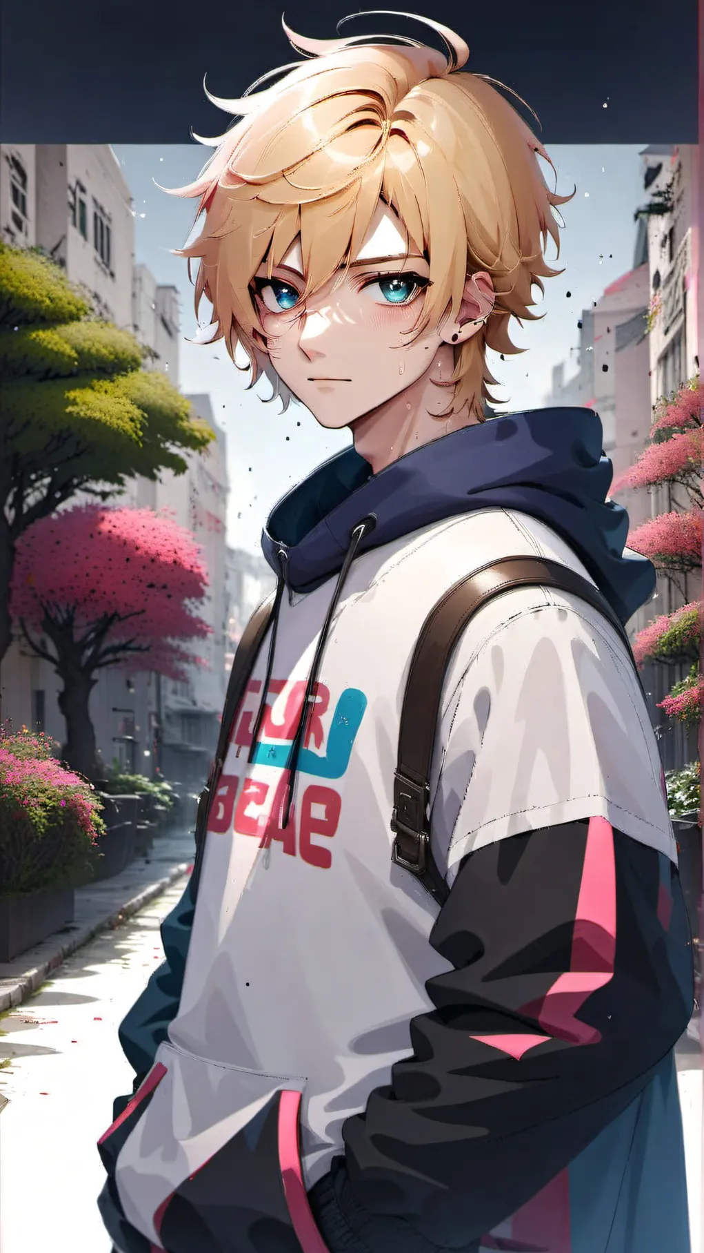 ai character: Ren & Ryusei 🩵🤍 background