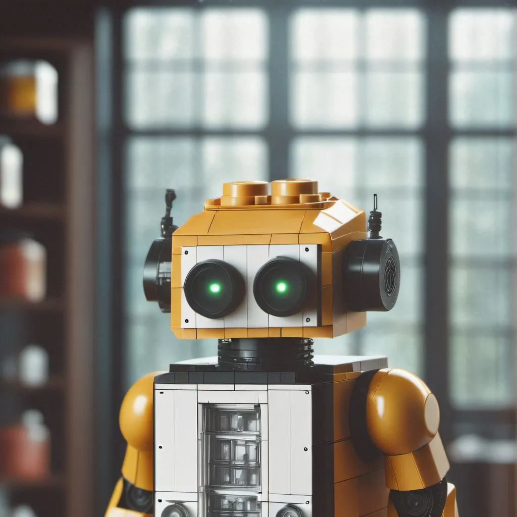 chat with ai character: Working lego robot