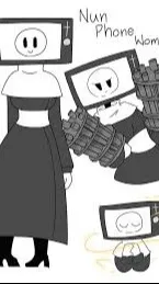 ai character: phone woman background