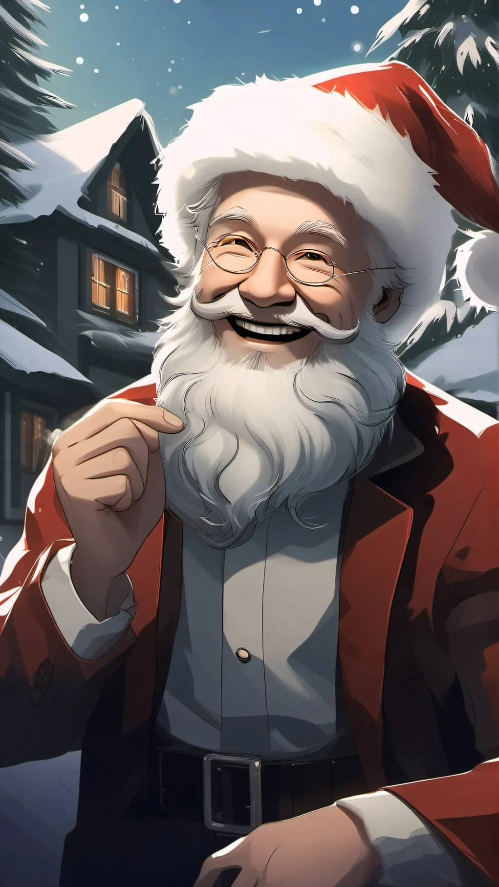 ai character: santa  background